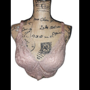 Youmita 40C Cafe Creme Floral Lace Wireless Bra NWT